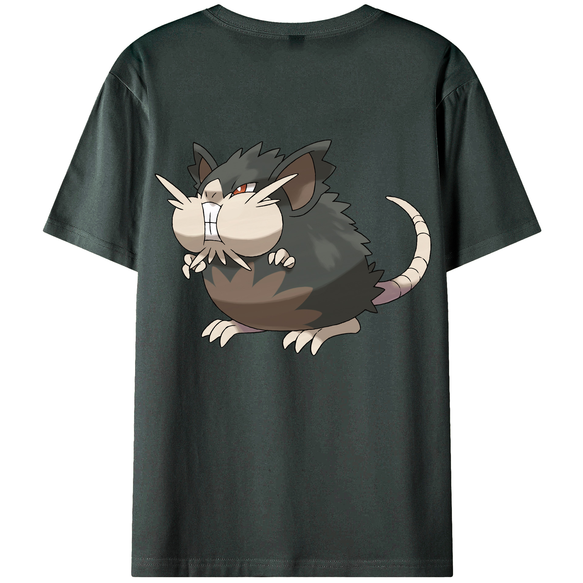 （画像用） ポケットモンスター Pokémon 綿100％ メンズ半袖Tシャツ（バックプリント） 通気性